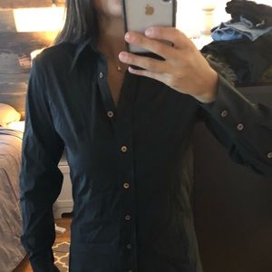 Gucci women’s  chocolate slim fit button down